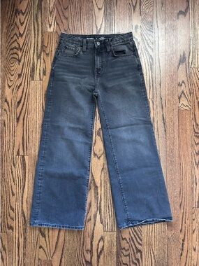 Old Navy Girls Wide-Leg Jeans in Black Wash - Size 12